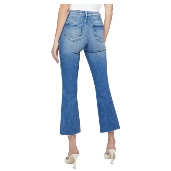 L’Angence Kendra High Rise Cropped Flare Jeans Size 26 - Picture 2 of 10